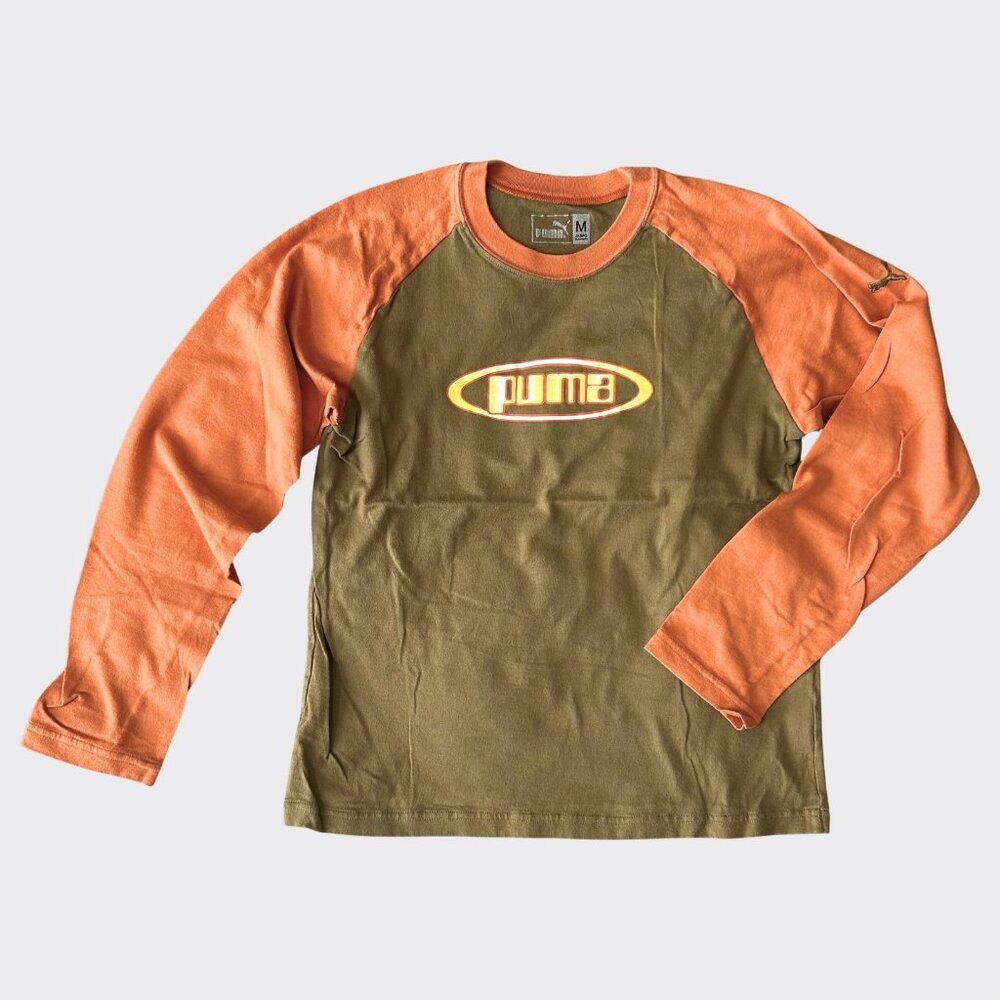 Vintage PUMA Raglan Long Sleeve T-Shirt Made in Japan Women’s M Y2K